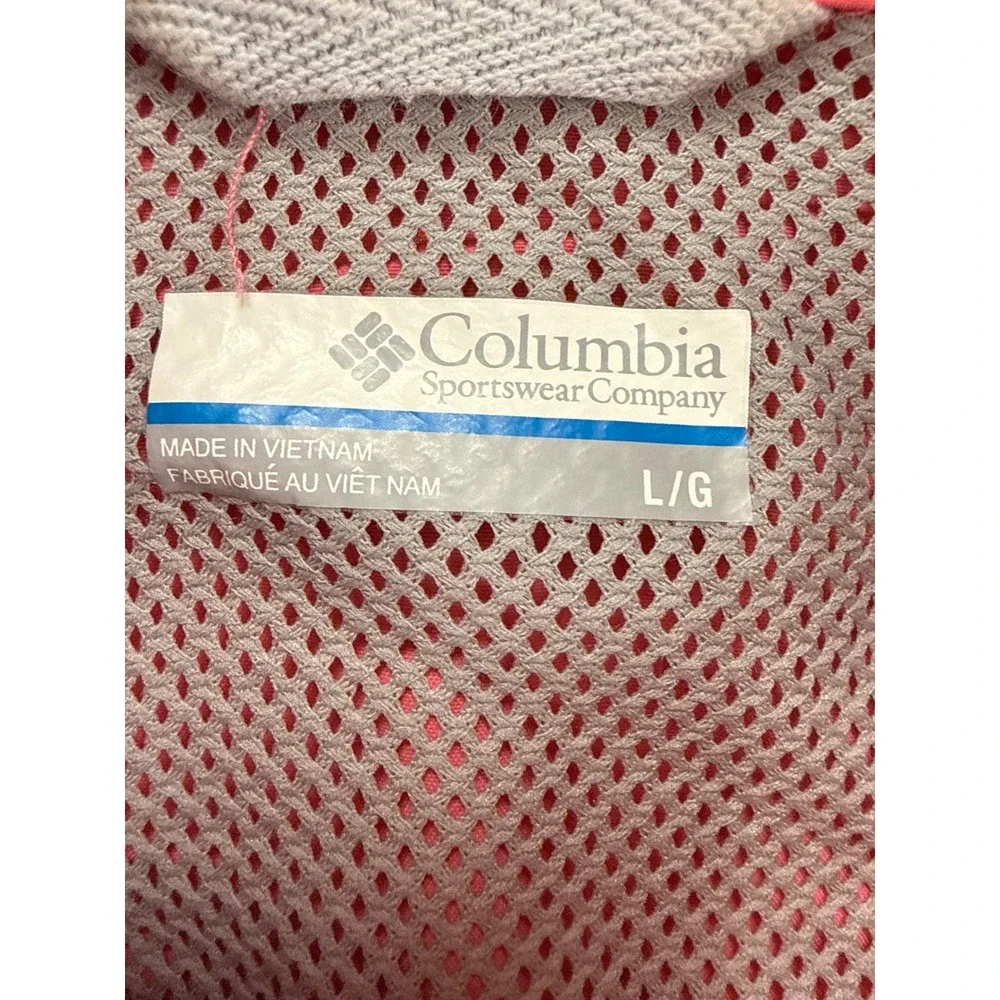 Columbia Short Sleeve Shirt Mens Large Peach Omni-Shade Fishing Hiking Button Up